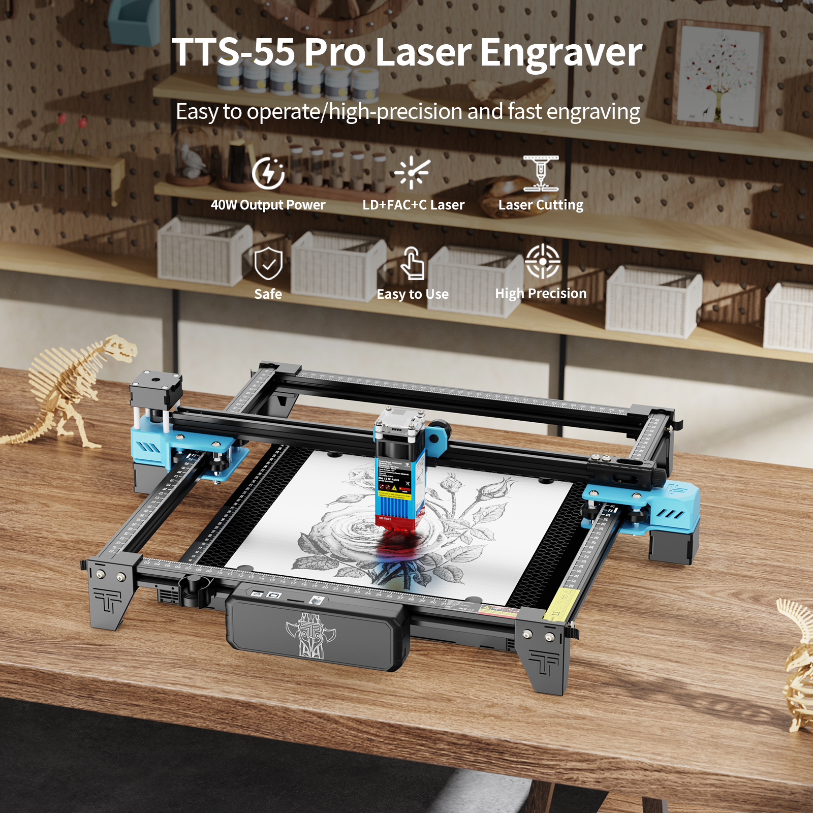 Industrial Laser Cutting Machine - Gravador a Laser TwoTrees TTS-55 Pro