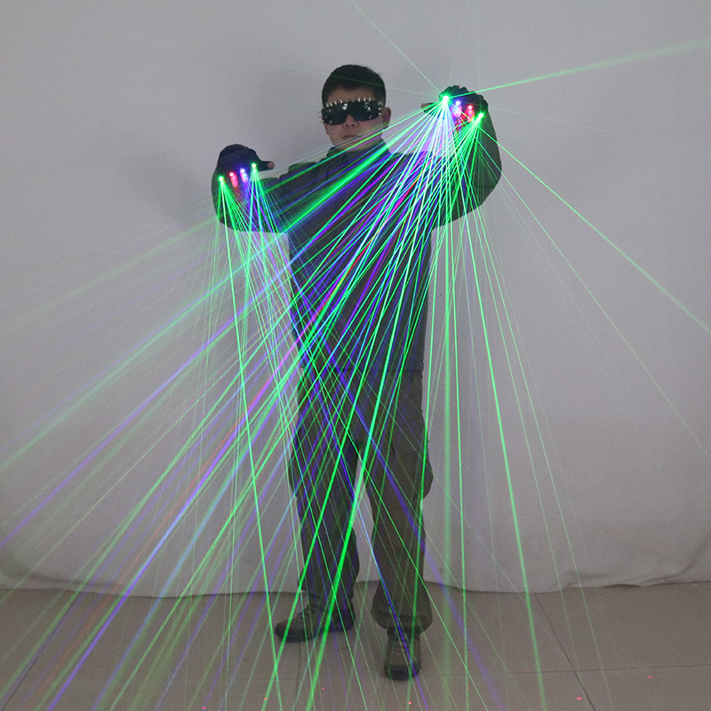 Industrial Laser Beam - Luvas Laser RGB para Festas, Bares