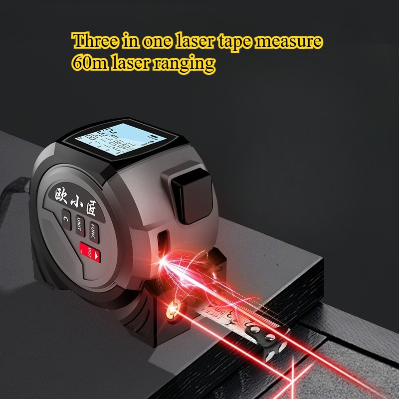 Industrial Laser Tape Measure - Fita métrica telêmetro a laser, display