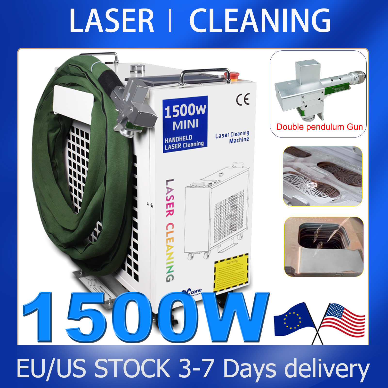 Industrial Laser Paint Removal - Máquina de limpeza a laser de