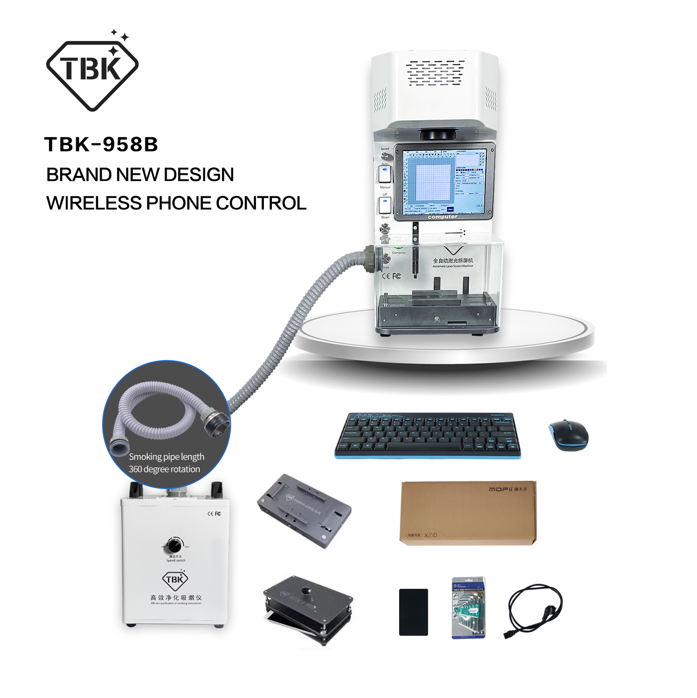 TBK 958B Conjunto completo de  - Fume Extractor Laser avaliação e preço