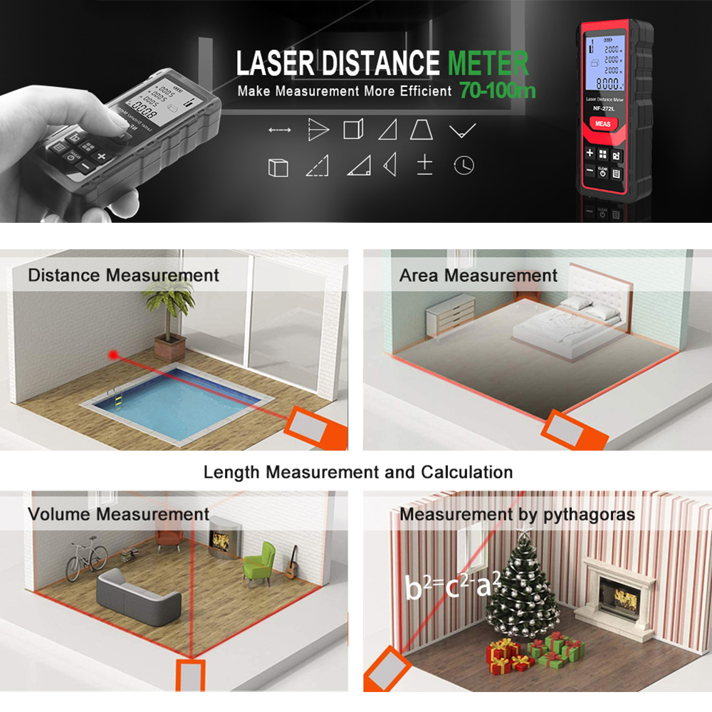 Noyafa-NF-271 Medidor de Distâ - Industrial Laser Training avaliação e preço