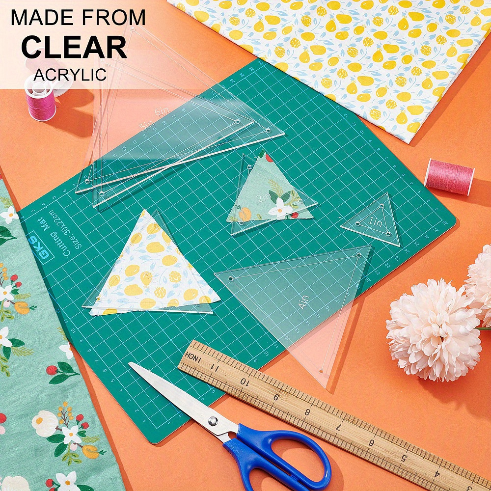 Conjunto de 6 Réguas Triangula - Acrylic Cutting Machine avaliação e preço