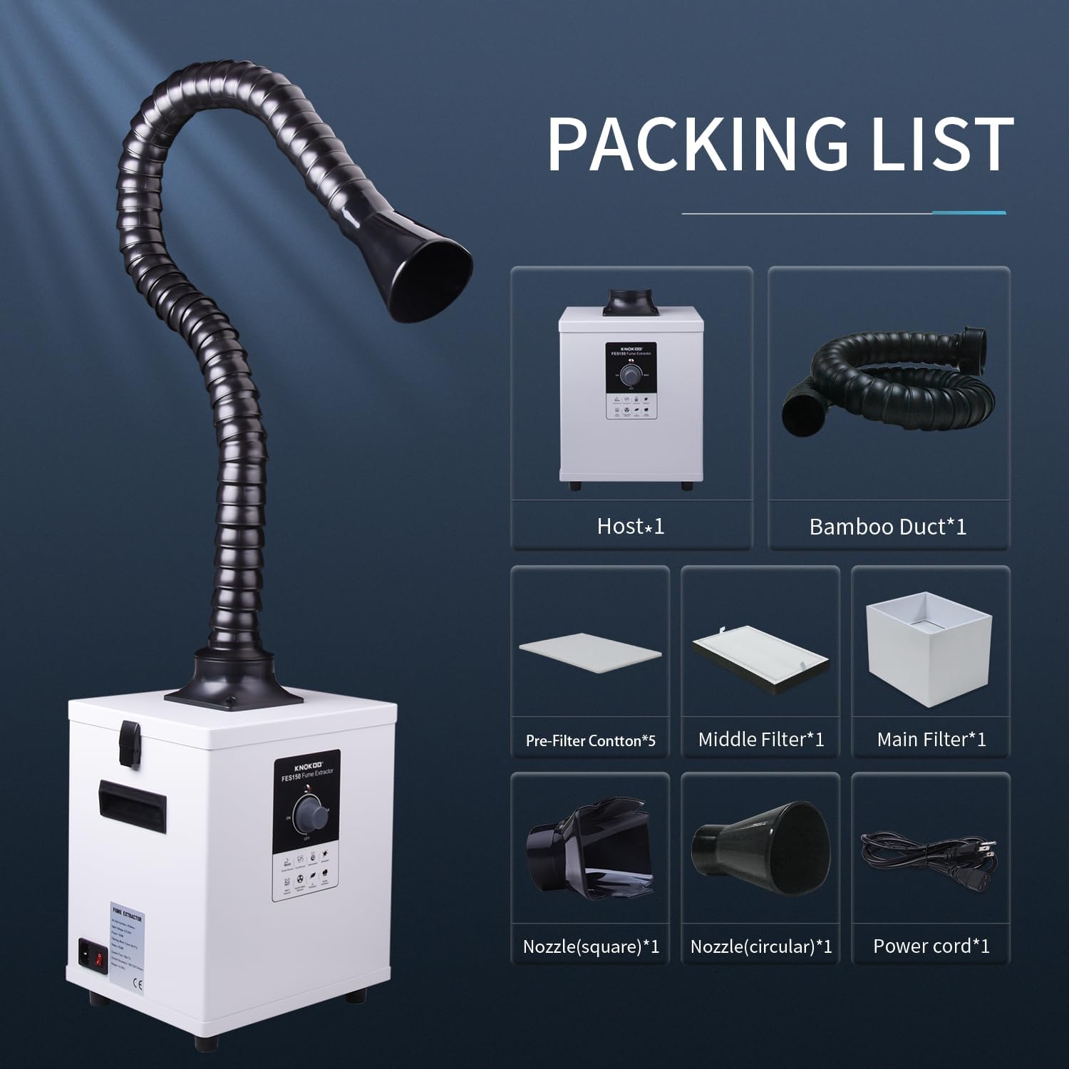 Extrator de Fumaça a Laser Ind - Industrial Laser Fume Extractor avaliação e preço