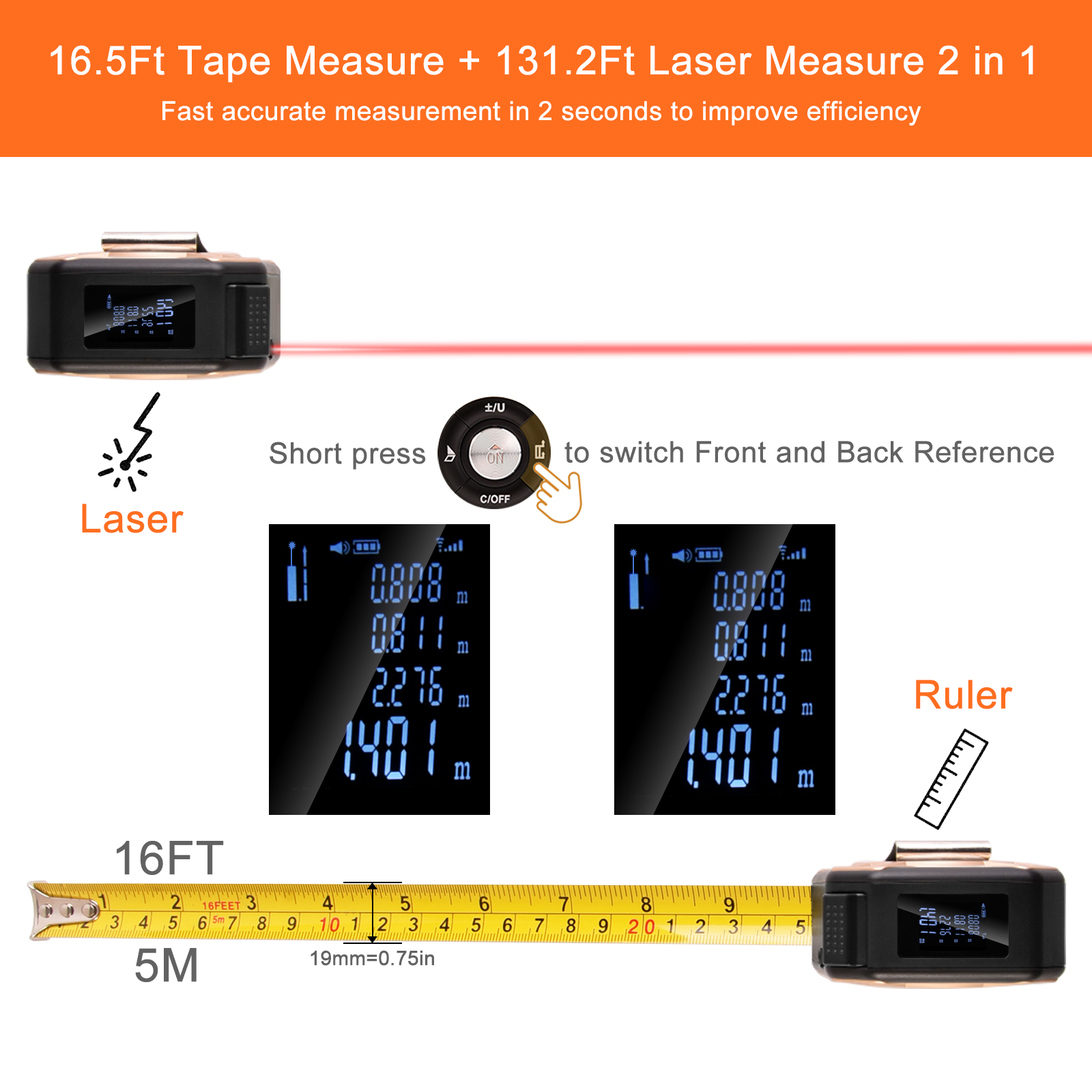 Medidor de Distância a Laser d - Industrial Laser Tape Measure avaliação e preço