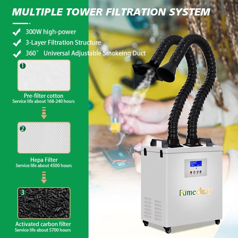Extrator de fumaça portátil ap - Industrial Laser Fume Extractor avaliação e preço