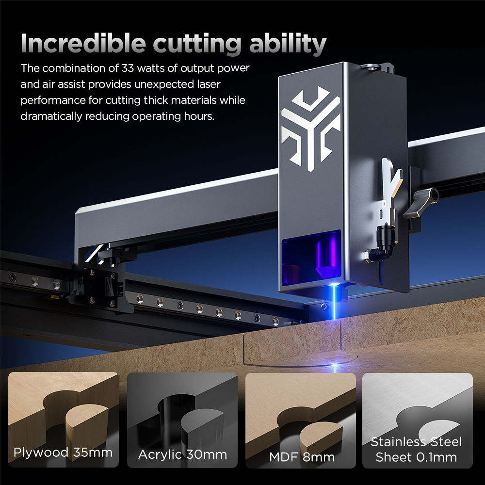 Gravador a Laser ACMER P2 33W  - Industrial Laser Cutting Machine avaliação e preço